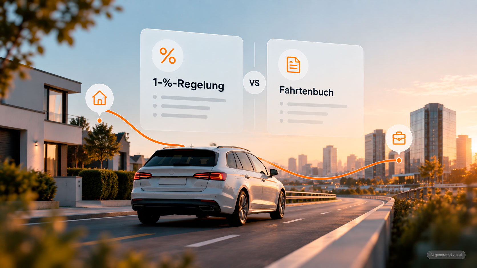 Arbeitsweg beim Firmenwagen: 1-%-Regelung oder Fahrtenbuch?